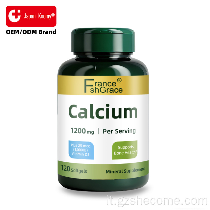 Shecome Calcium Softgels Vitamina D3 Supporto per la salute delle ossa